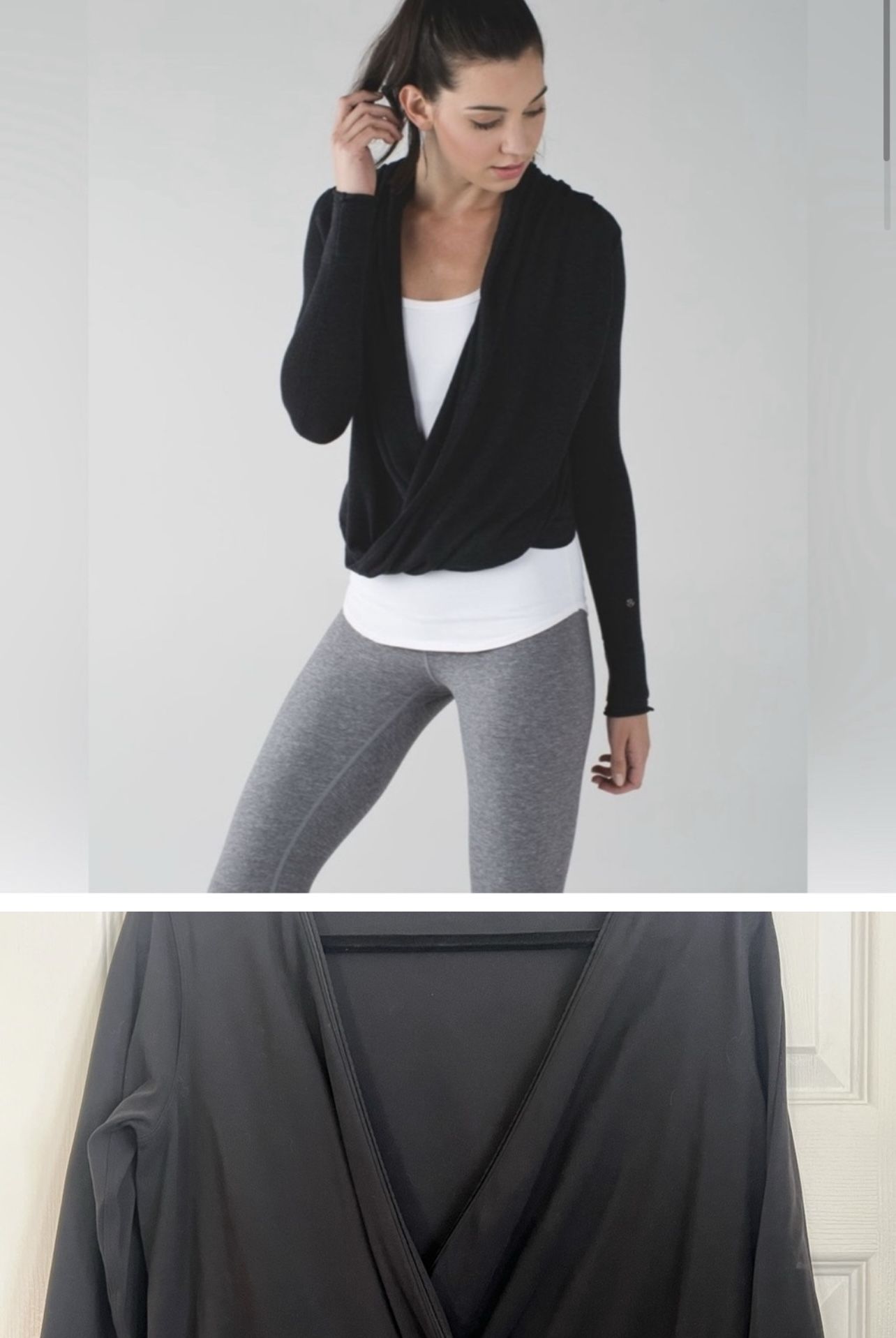 Lululemon Black Drape Cardigan