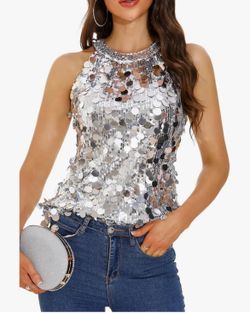 Silver Sequins Top Brand new never worn.