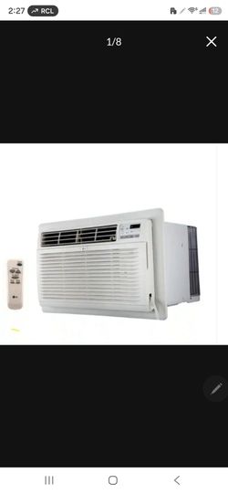 LG 9,800 BTU 230V Through-the-Wall Air Conditioner Cools 440 Sq. Ft. with Remote, Dehumidifier and in White