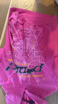 Sp5der pink hoodie