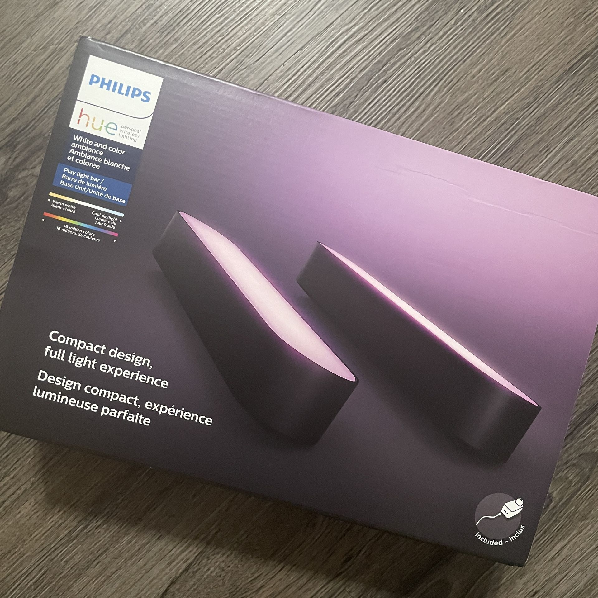 Philips Hue Play White & Color Ambiance Bar Smart Light, 2 Pack, Black