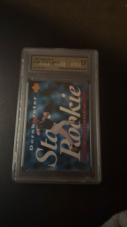 Derek Jeter rookie card graded 9