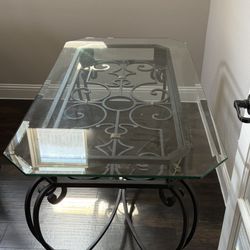 Gorgeous Glass & Wrought Iron Table/Desk 