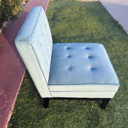Comfy Cozy Chic Velvet Light Blue Tufted Accent Chair - 24”Wide x 30”Deep x 33” High