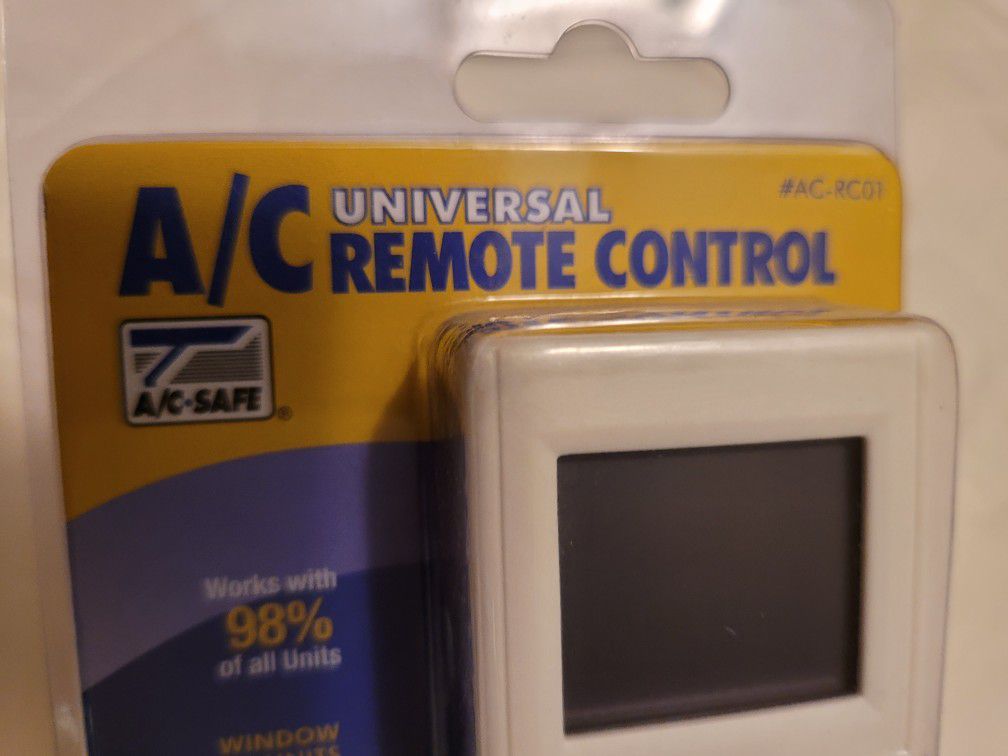 AC UNIVERSAL REMOTE CONTROL AC-SAFE WINDOW/PORTABLE UNITS AC-RC01. New & Sealed