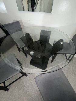 Round Glass Table