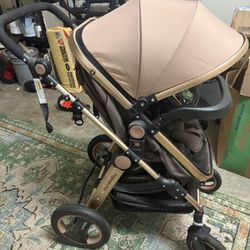 CyneBaby Rose Gold & Brown Stroller