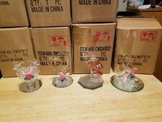 Beautiful clear crystal glass figurines