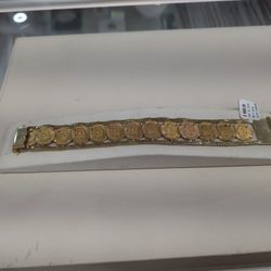 14k Solid Gold Coin Breaclte 60.4 Grams Layaway Available 10% Down If You Interested Please Ask Maribel Thank You 