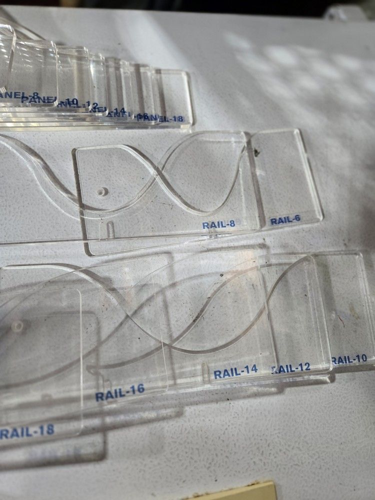 Acrylic Templates  Pattern And Rails For Wood Working