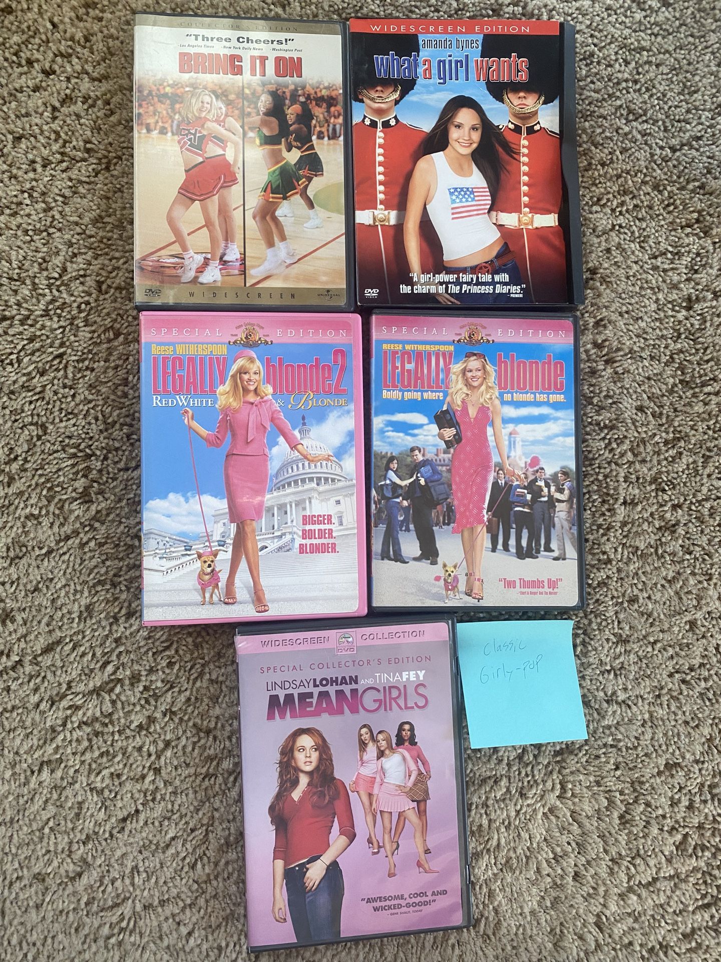5 pack classic girly pop girl power movies for dvd