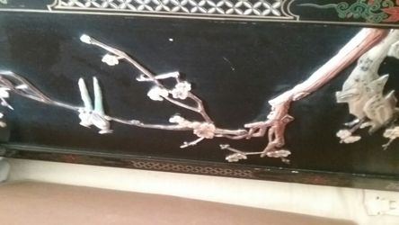 chinese black laquar coffee table