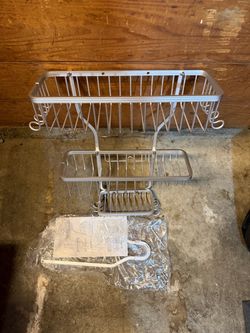 Unused shower hanging rack