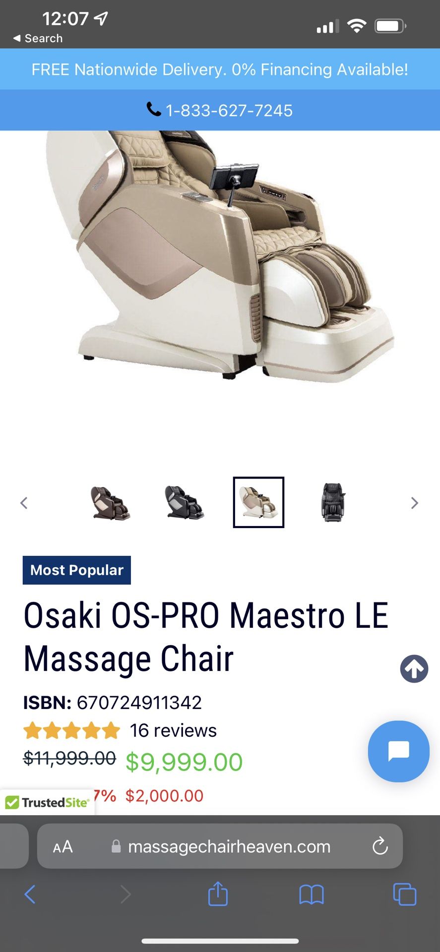Massage Chair For Sale ! for Sale in Los Angeles, CA OfferUp