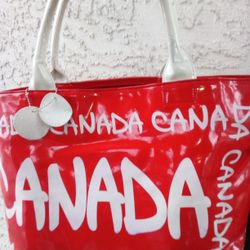 Beautiful Large Red Waterproof Zip Up Purse