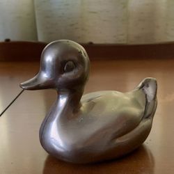 Vintage Solid Brass Duck