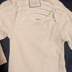 4 Baby Long Sleeve Onesies 6 Months Brand New