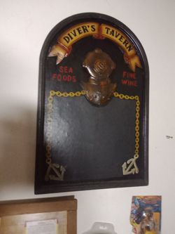16 By 24 Inches Wood Bar Sign.
