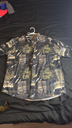 Magellan Outdoors Fishing Print Button-Up Shirt
