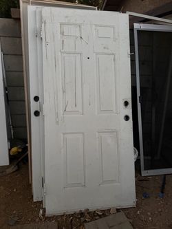 White 6-Panel Exterior Door