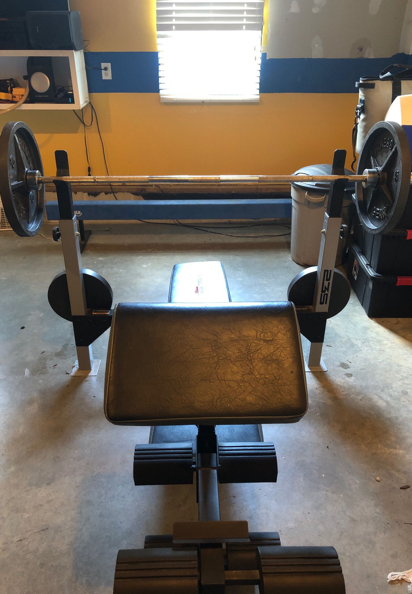 Weight Bench and weights