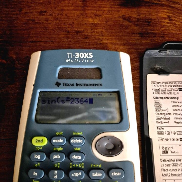Texas Instruments TI-30XS MultiView Scientific Calculator w/ Protective Cover - Trig & Data Functions