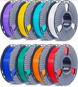SUNLU PLA Filament 1.75mm, 250g Spool Bundle, 3D Printer Filament
Beginner Friendly Multicolor Bundle