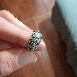 Antique Sterling Silver Ladies Ring Sz 7