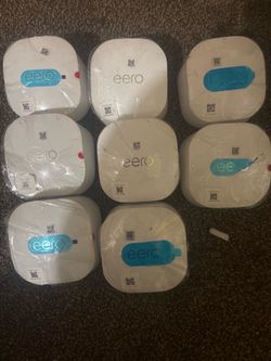 Lot of 8 eero Mesh Wi-Fi Routers – Mostly eero 6+ – 1 eero 6-Power Cords Included