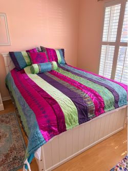 Full size bed with storage