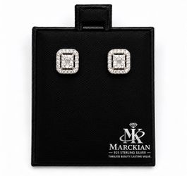 925 Sterling Silver 0.64CTW MOISSANITE Small Stud Screw Back Earrings