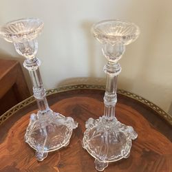 Gorgeous crystal candle holders