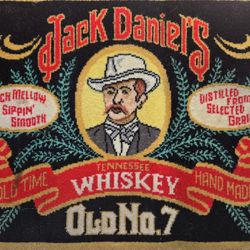 Rare Vintage Jack Daniel's Whiskey Rug (33" X 27")