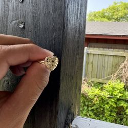 10k gold heart ring