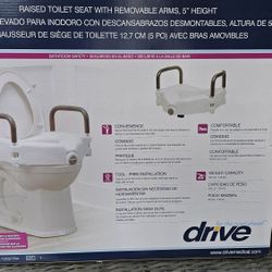 Drive Raised Toilet Seat with Removable Arms
