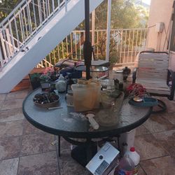 Free Glass Top Patio Table With 4 Chairs