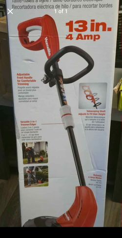 Homelite 13-inch electric string trimmer/edger featuring a 4 Amp https://offerup.com/redirect/?o=bW90b3IuSXQ= includes a telescoping sha