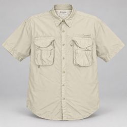 Columbia PFG Men’s XXL Beige Nylon Fishing Shirt Vented Mesh Utility