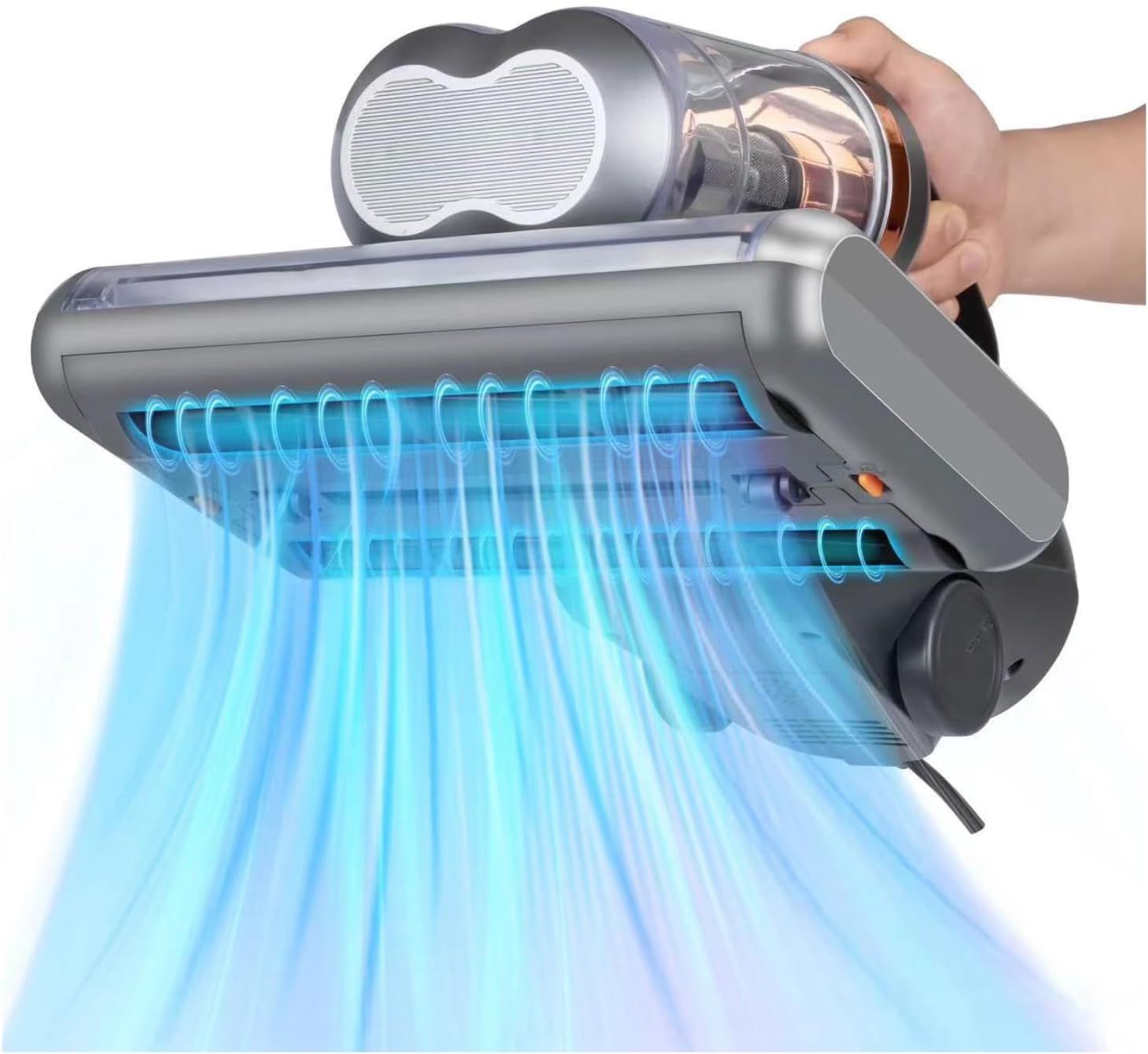 TUUSwwep Hand Held Vacuum Cleaner Double Brush UV Ultrasonic Bed Sofa Deep Clean 14kpa Suction