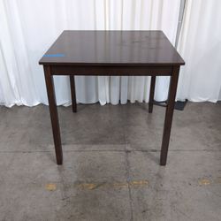 Square Contemporary Dining Table in Dark Wood