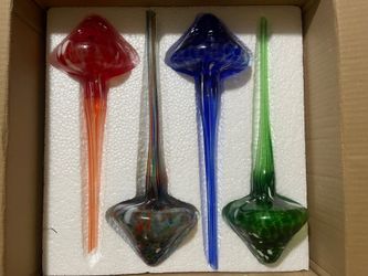 Large Watering Bulbs Glass Self Watering 12 inches - Mushroom Design