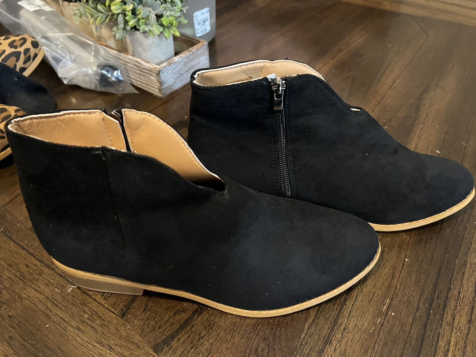 Brand New Black Booties Size 8