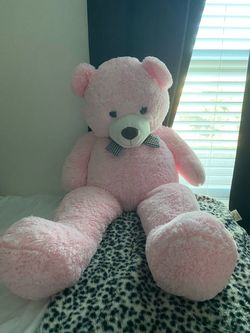 Big pink teddy bear