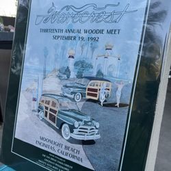 Rare 1992 Wavecrest Thirteenth Annual Woodie Moonlight Beach Encinitas Poster