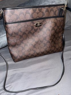 Brown and Black Coach Crossbody
