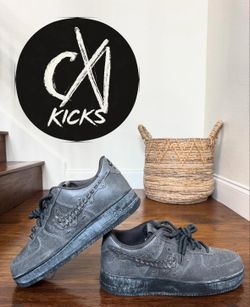 RARE Nike Air Force 1 '07 LV8 Metalwork Ash Anthracite Black IH4965-254 Size 16