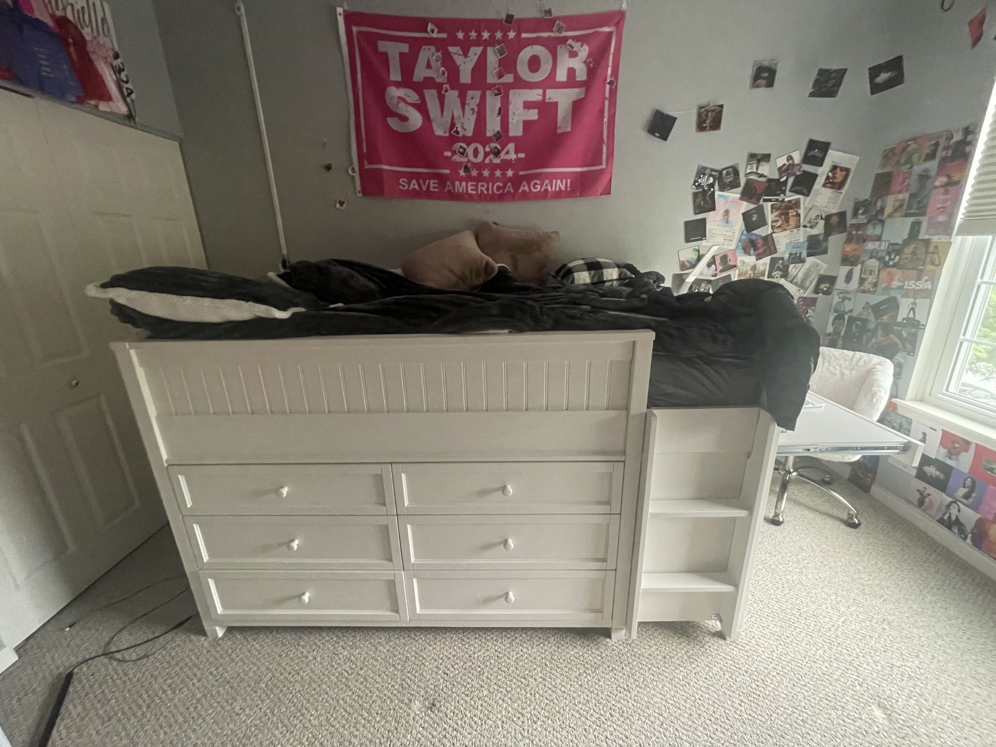 Gently (less than 10x) Used Pottery Barn Teen Low Loft Bed