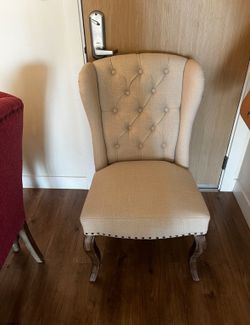 2x Beige Dinning Chair 