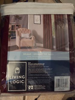 Qty 2 Living Logic Delmar Grommet Top Curtain Panel