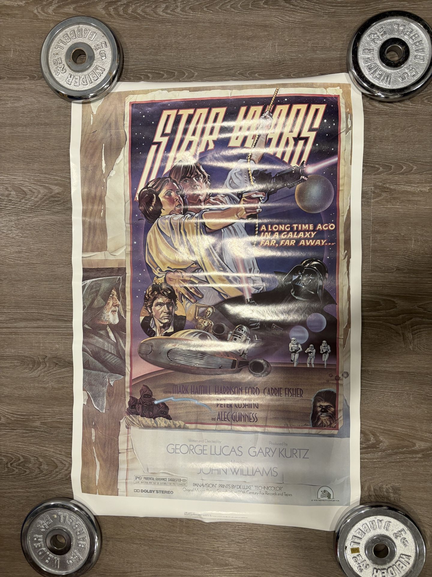 NEW Vintage Star Wars 1982 Movie Poster One Sheet Style D George Lucas Rolled 33”h x 22”w Original Owner.